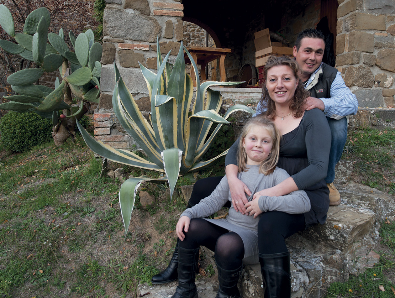 Loredana Tanganelli with husband Antonio Brandi and daughter Giada
