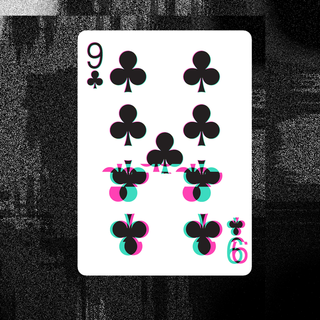 glitch playing cards