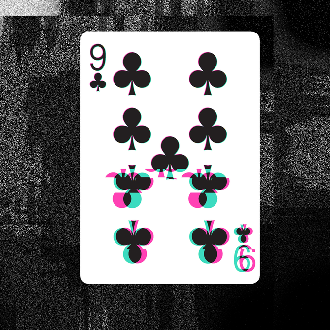 glitch playing cards