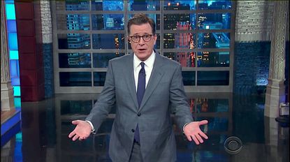 Stephen Colbert looks at Trump dueling blood feuds