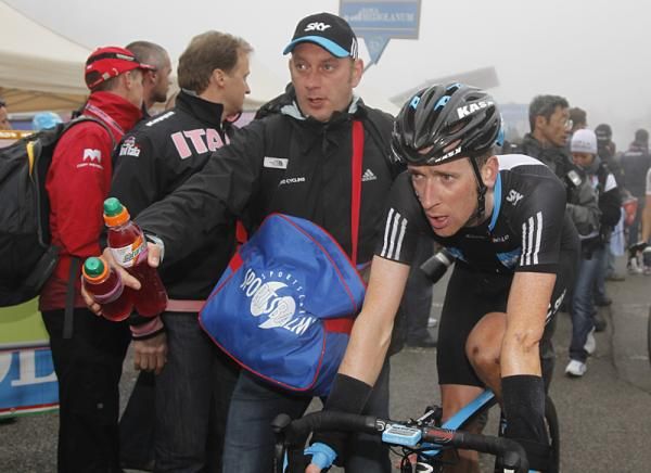 Bradley Wiggins (Team Sky) after the finish.