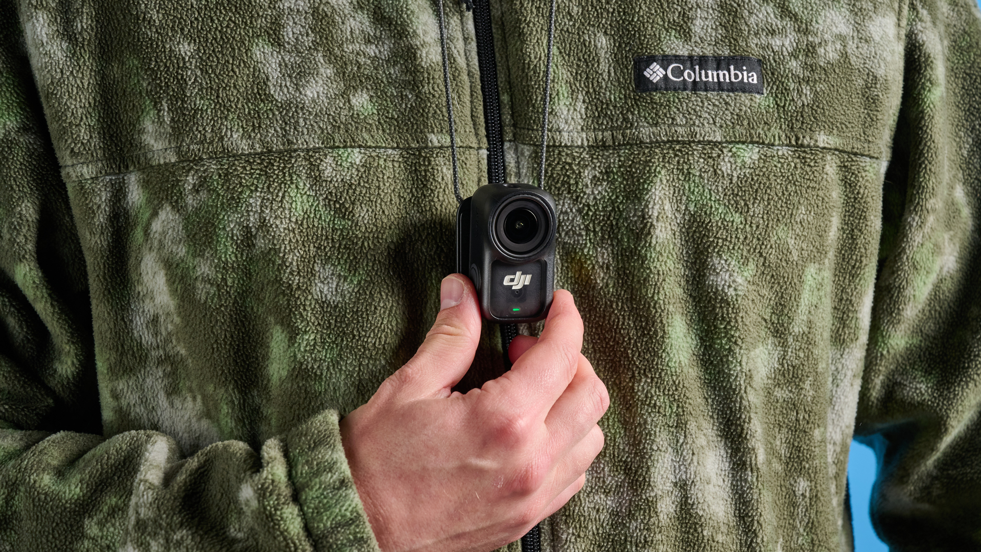 DJI Osmo Nano on a neck pendant