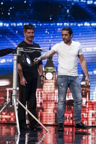 Simon Cowell with Ben Blaque on Britain's Got Talent (ITV)