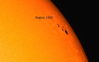 Sunspot Complex of Solar Region 1402