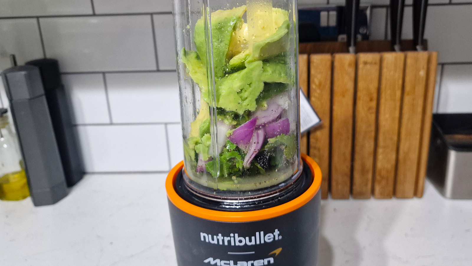 Guacamole ingredients in the Nutribullet Ultra 1200
