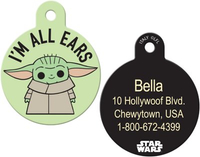 Quick-Tag Star Wars The Mandalorian's The Child Baby Yoda All Ears Circle Personalized Dog &amp; Cat ID Tag RRP: $16.99 | Now: $15.29 | Save: $1.70 (10%)