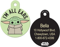 Quick-Tag Star Wars The Mandalorian's The Child Baby Yoda All Ears Circle Personalized Dog &amp; Cat ID Tag
RRP: $16.99 | Now: $15.29 | Save: $1.70 (10%)