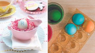 painted eggs to show a creative Easter table decor ideas