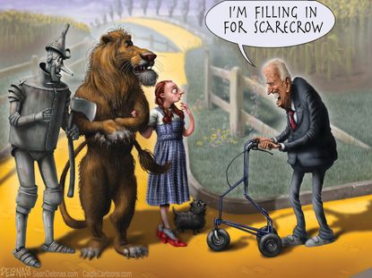 Political Cartoon U.S. Joe Biden Wizard of Oz
