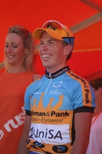 Gene Bates (Uni SA) worked hard for the KOM title