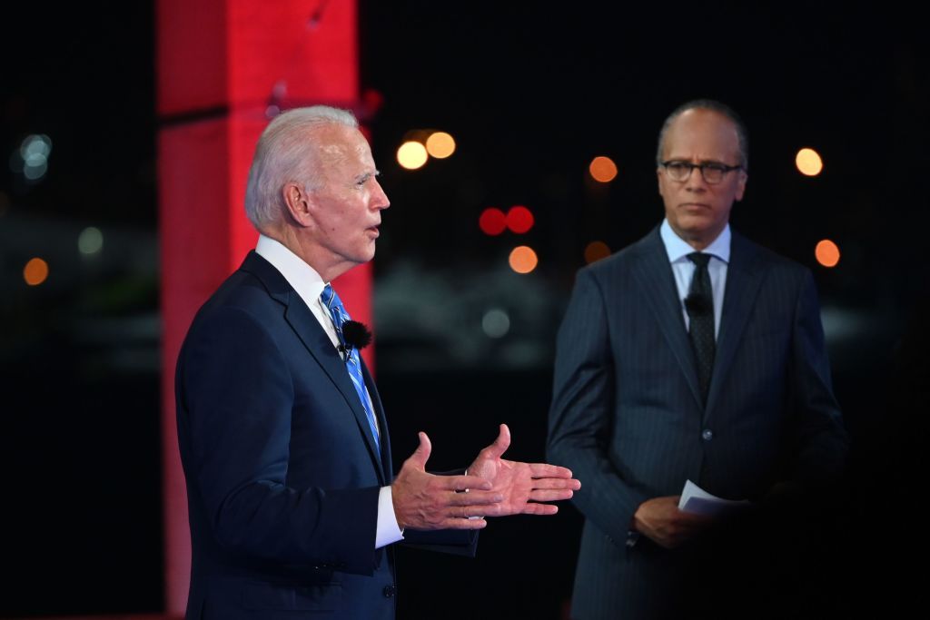 President Biden and Lester Holt.