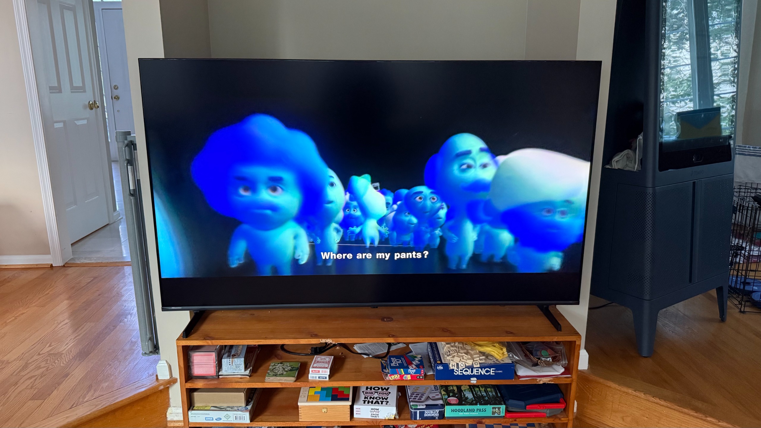 The Hisense U6SF Pro does a decent job with blooming as showcased by this scene from the movie Soul