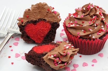Hidden heart cupcakes