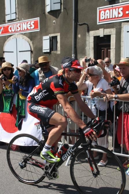 Cadel Evans (BMC) looked relaxed despite the team having a torrid day yesterday