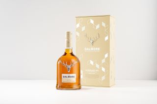 The Dalmore whisky bottle and case
