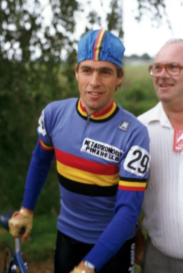 Lucien Van Impe heads to the start race in 1983. The Belgian never made the podium during his career