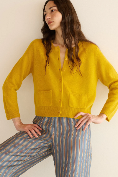 Dôen, Freya Cardigan in Citrine