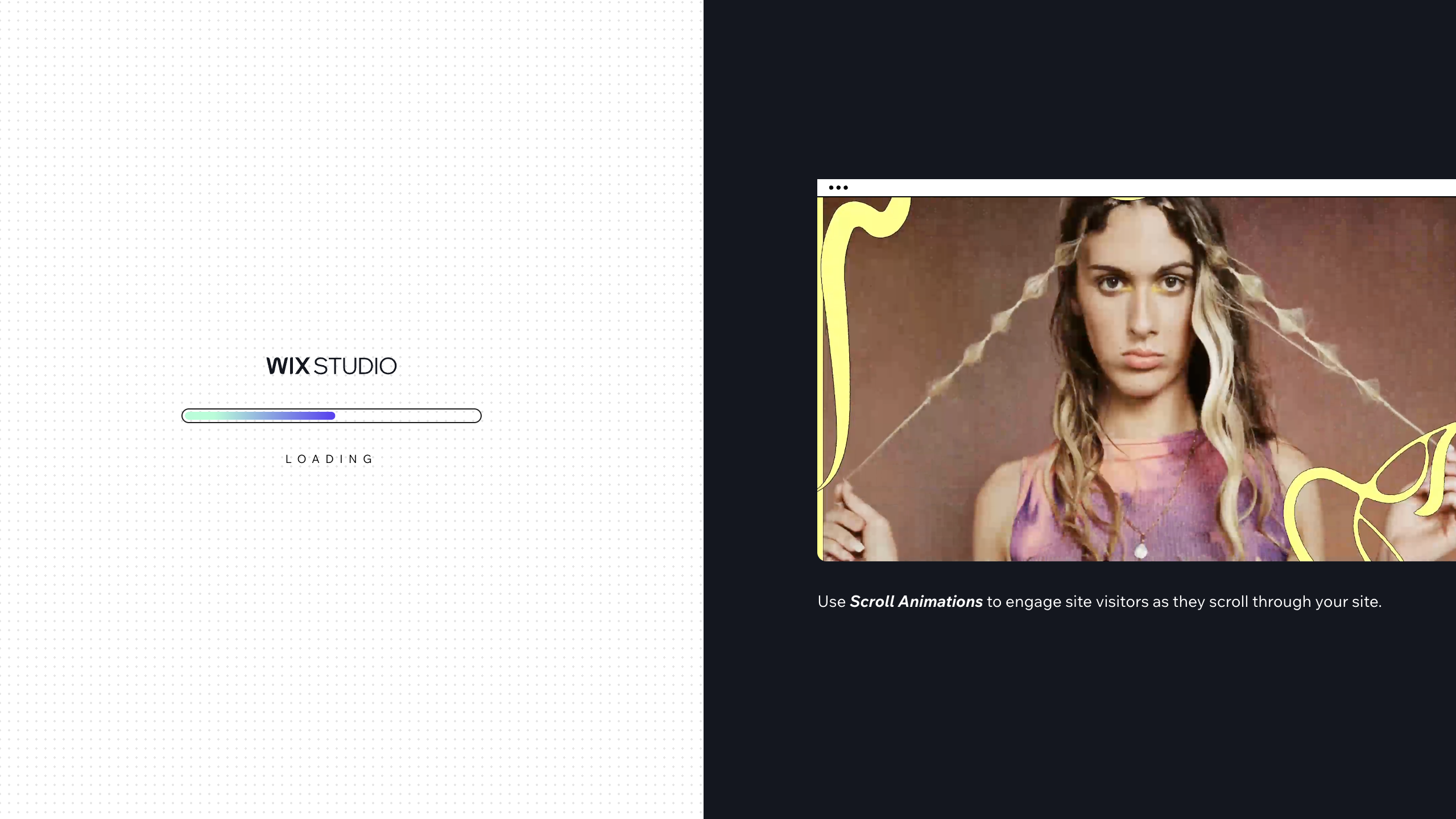 Screenshot of Wix Studio templates loading screen