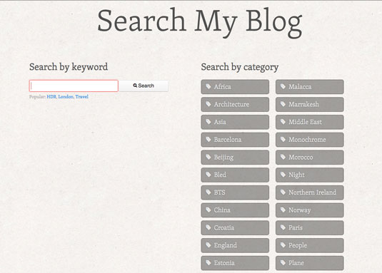 There's an impressive search facility - crucial for any photography site