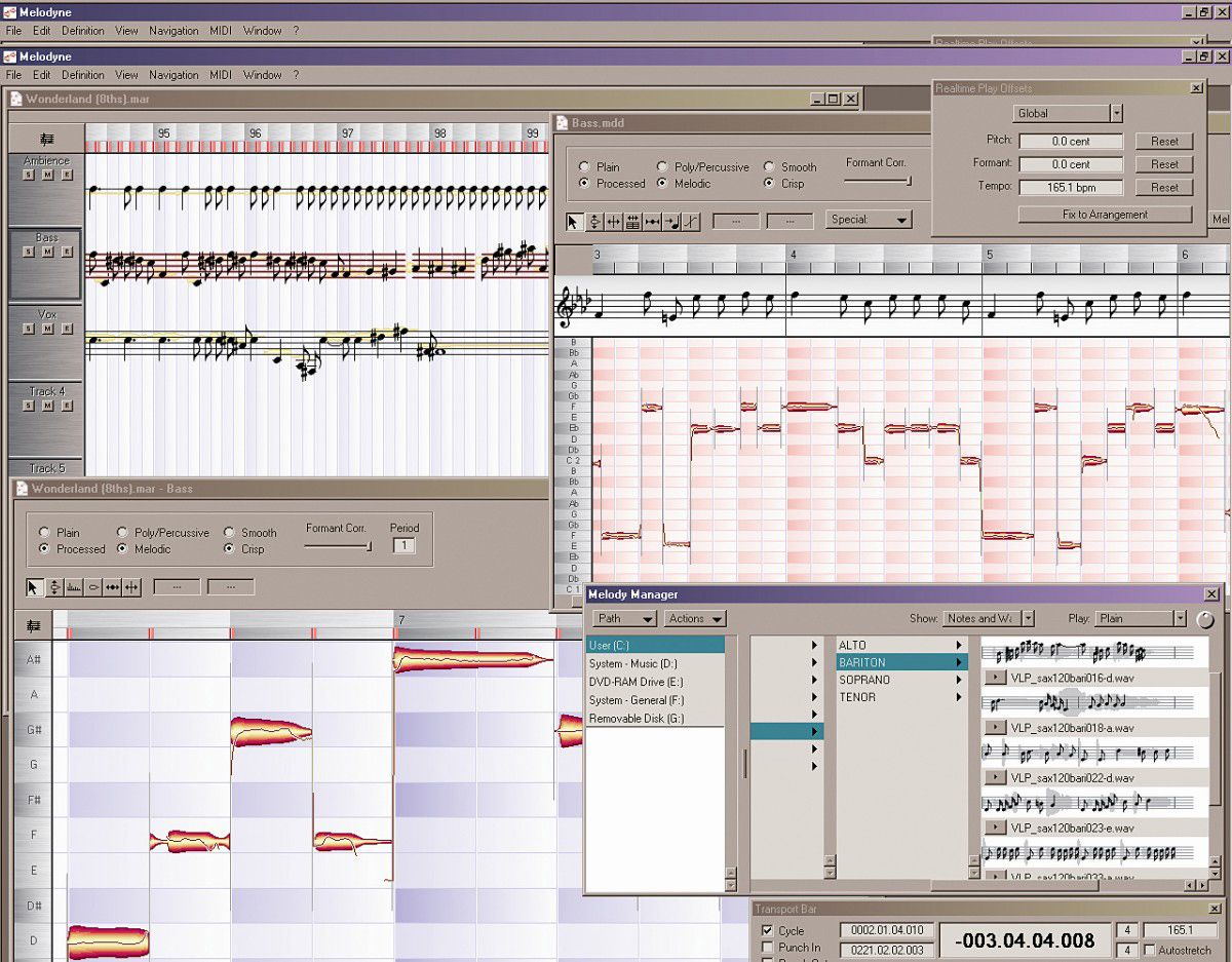 The Melodyne 3 interface.