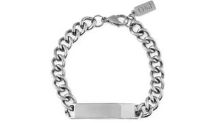 A chunky chain ID bracelet in silver, one of the best personalized jewelry gifts.