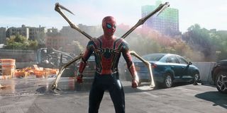 Spider-Man in Iron Spider suit in No Way Home trailer