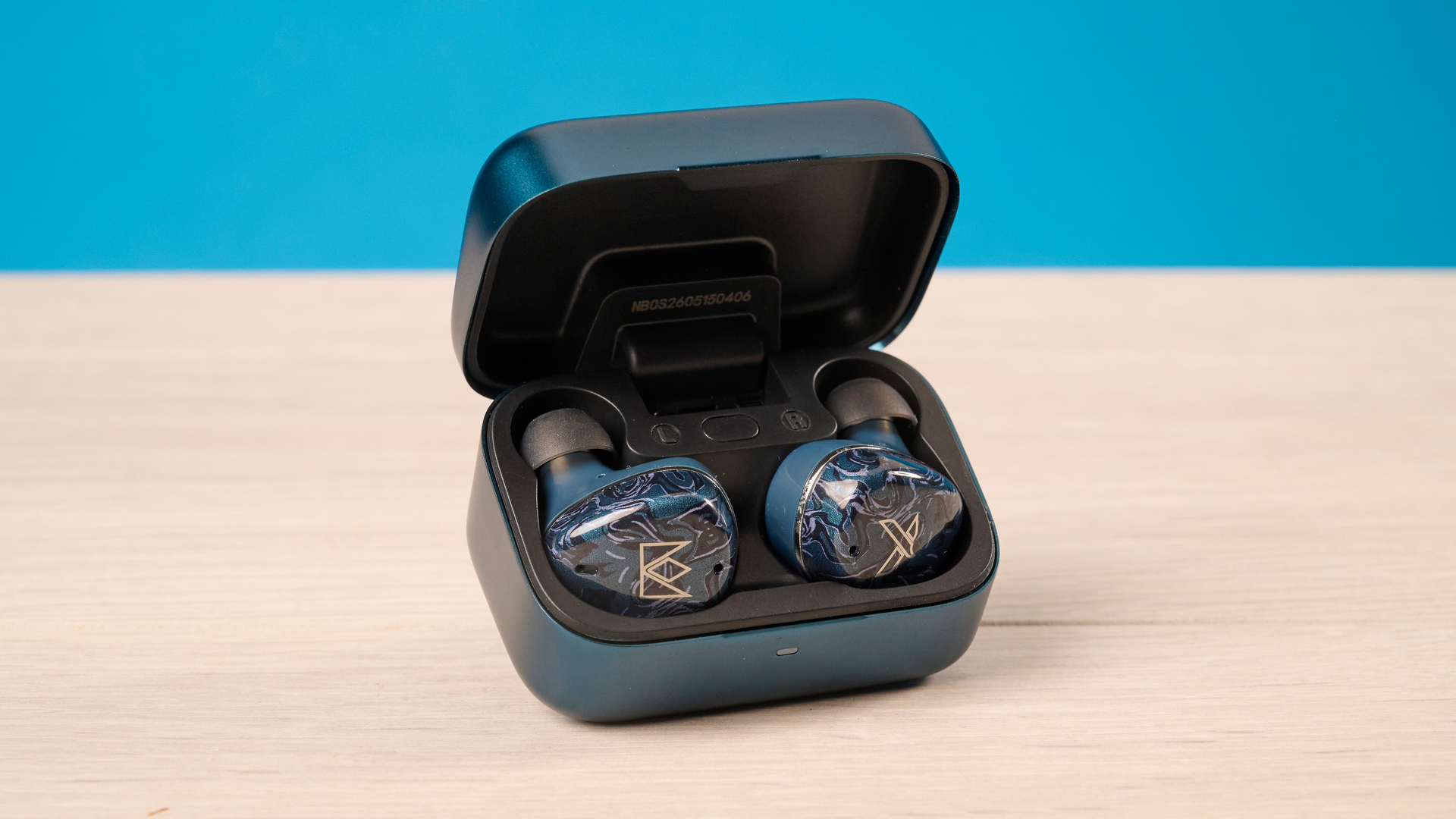 A pair of Noble Audio Osprey wireless earbuds