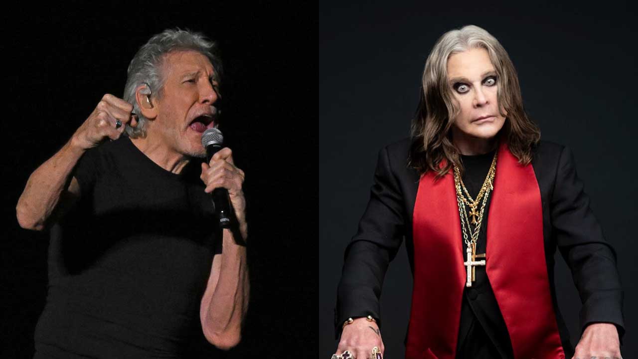 Roger Waters onstage and Ozzy Osbourne studio portrait
