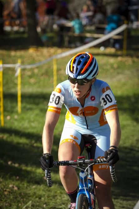 Erica Zaveta hanging on