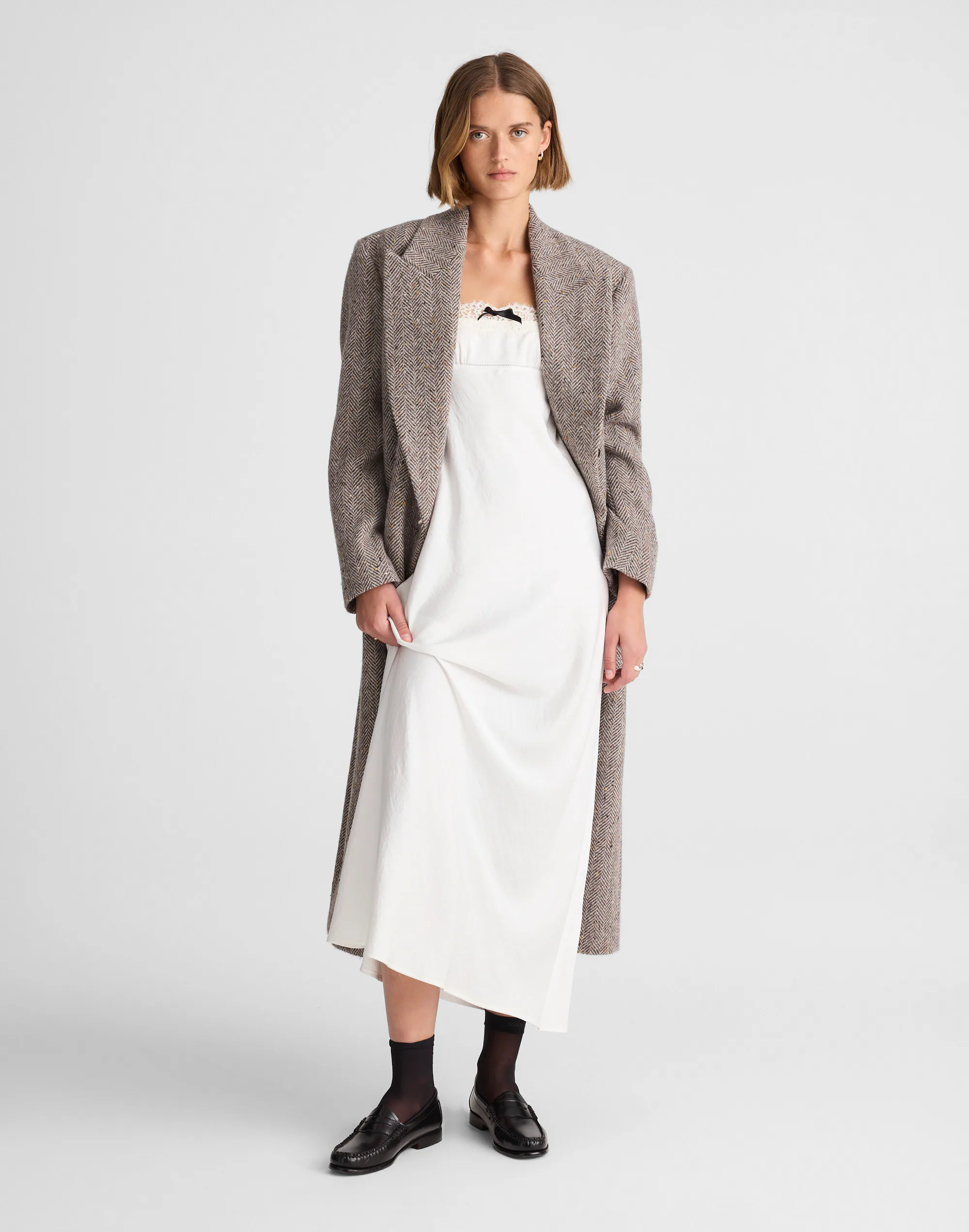 Alexa Chung for Madewell Courtney Satin Slip Dress