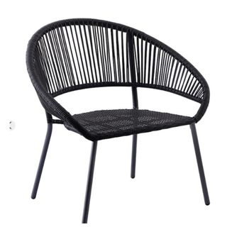 A black outdoor chair