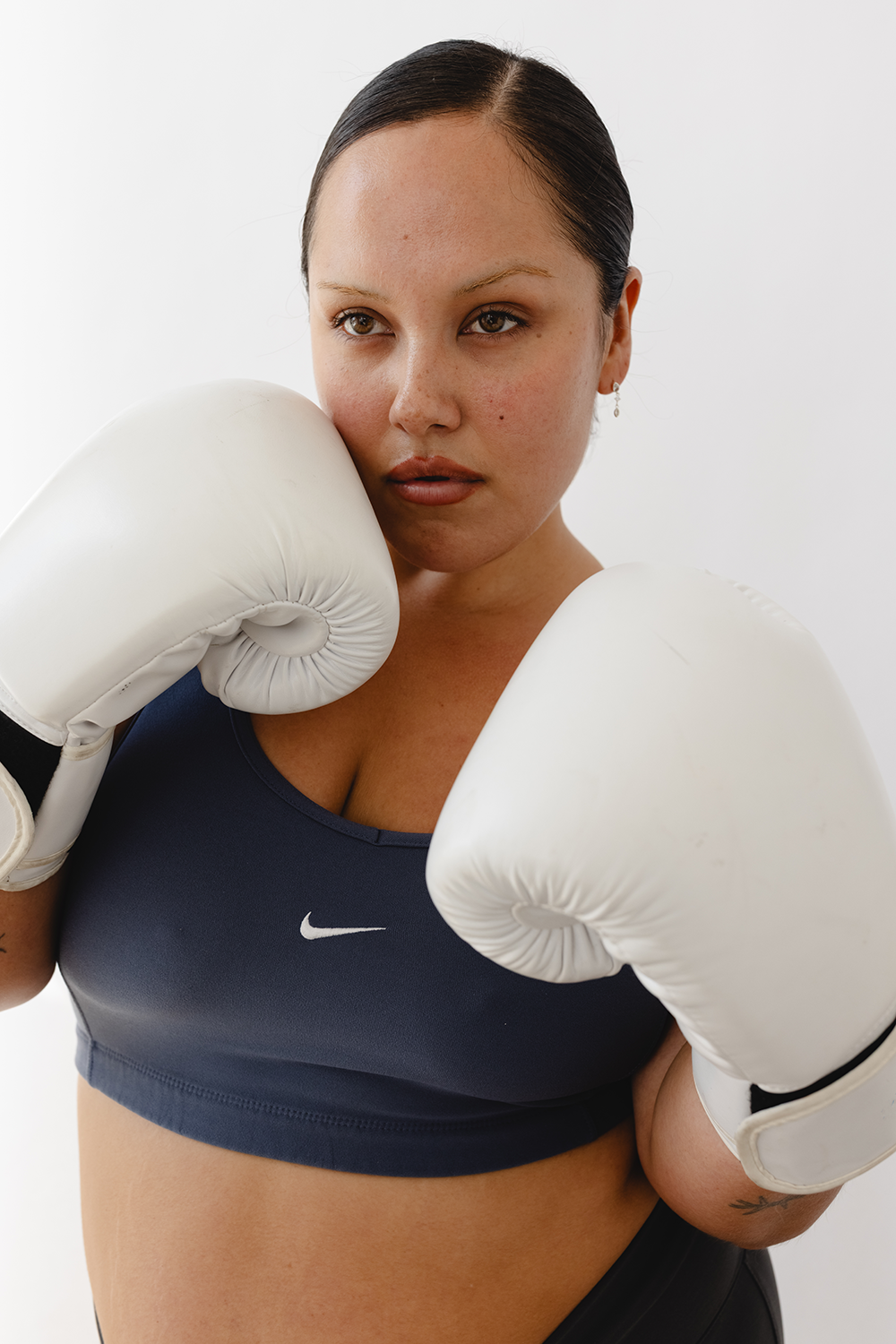 Nike Blue Gray Vneck Bra &amp;mdash; Rummage Stretch