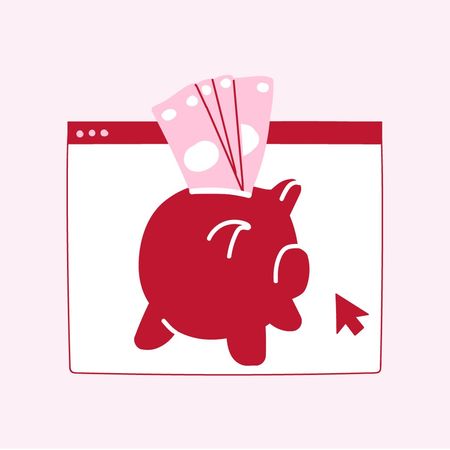 Piggy bank infographic