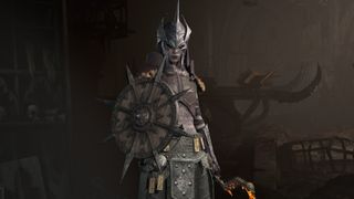 Diablo 4 Necromancer build - A necro wearing armor with a sickle