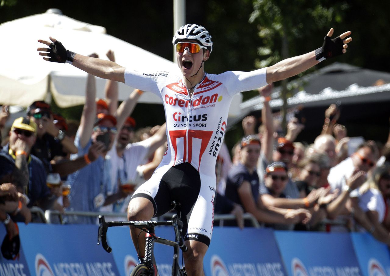 Mathieu van der Poel (Corendon-Circus) wins the Dutch road race championships