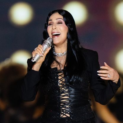 cher performs at the 2024 vs fashion show