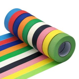 set of ten colorful tape rolls