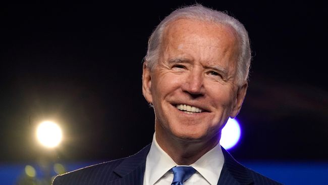 Then Democratic presidential nominee Joe Biden addresses the nation at the Chase Center Nov. 6, 2020 in Wilmington, Delaware.