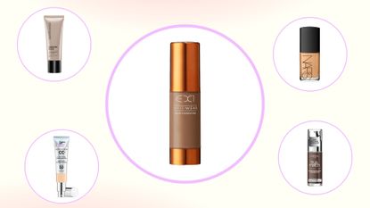 A selection of the best foundations for sensitive skin included in this round-up, from bareMinerals, IT Cosmetics, Ex1 Cosmetics, NARS, and L'Oréal Paris
