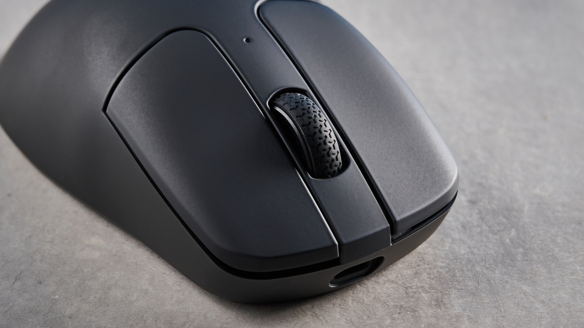 A black Keychron M2 8K wireless gaming mouse