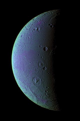 Faults and Craters on Dione