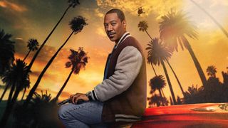 Eddie Murphy as Axel Foley in a promtional image for "Beverly Hills Cop: Axel F" streaming on Netflix this week