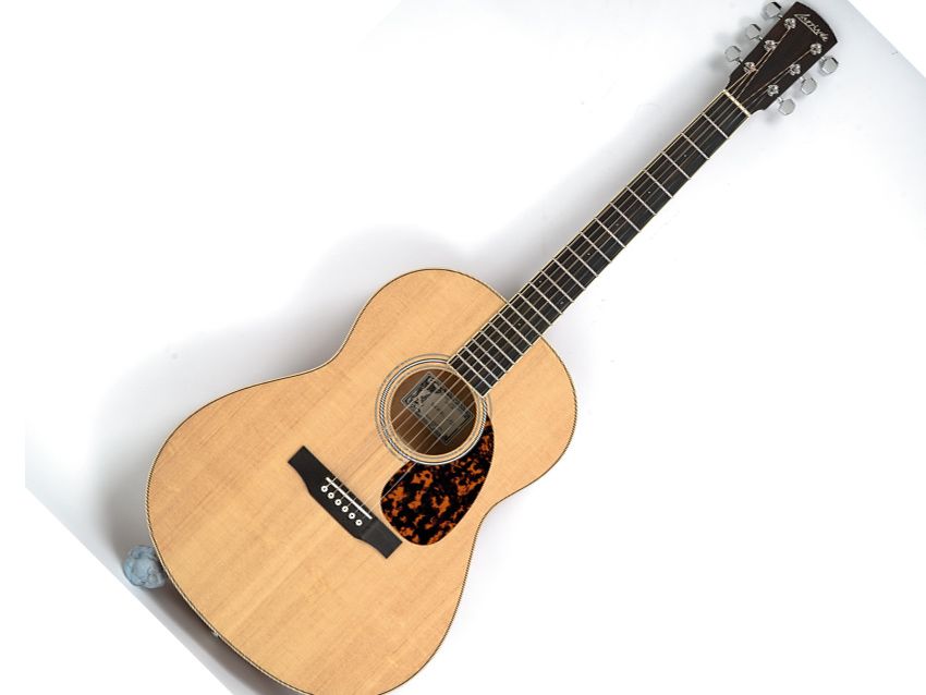 The 02's neck is three-piece mahogany.