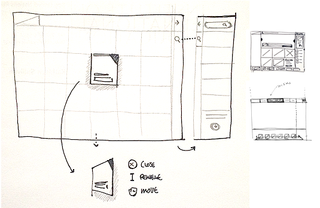 Website layouts: UX sketch