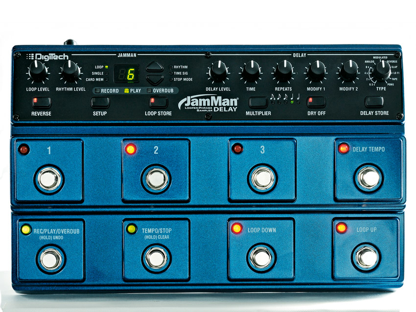 The JamMan's control surface is rugged and easily accesible.