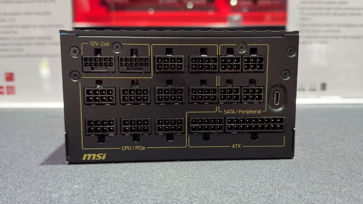 Promotional images of the MSI MEG AI1600T power supply unit