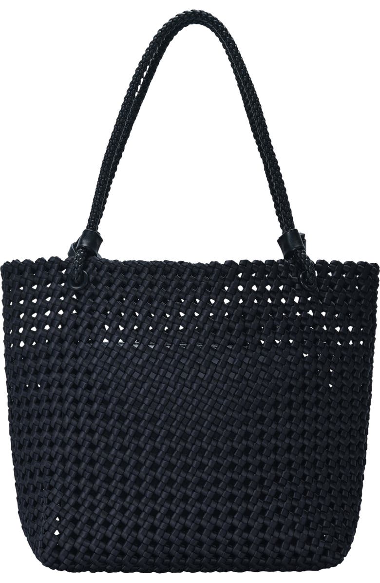 Knot Handle Woven Tote Bag