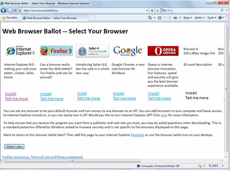 Windows 7 ballot screen