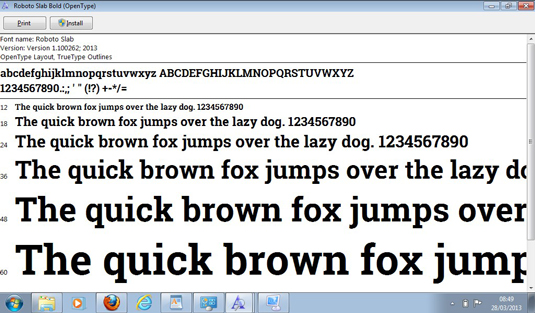 The font also comes in bold (shown), light and thin versions