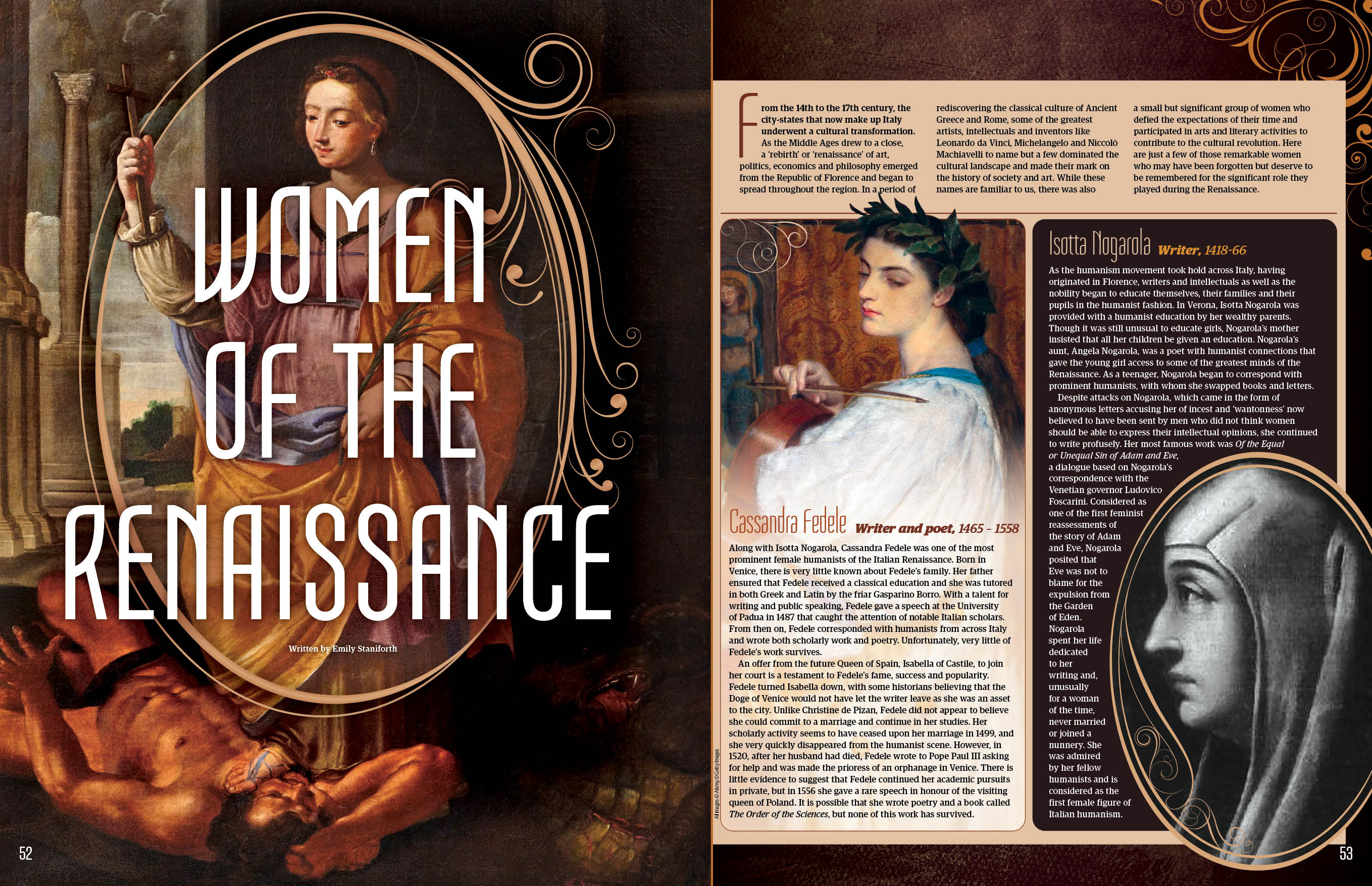 Women of the Renaissance, feature spread All About History 126